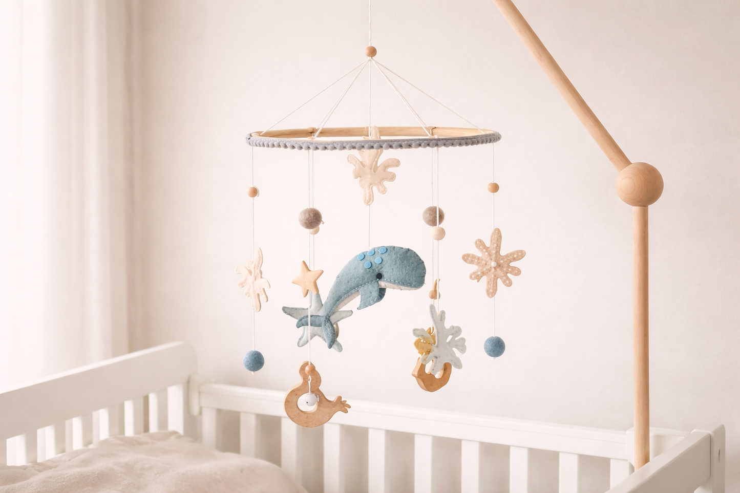Little Wooden Cloud Mobile Arm