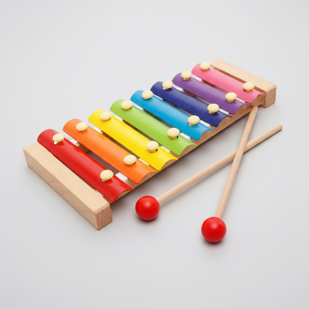 Rainbow Wooden Xylophone with Mallets