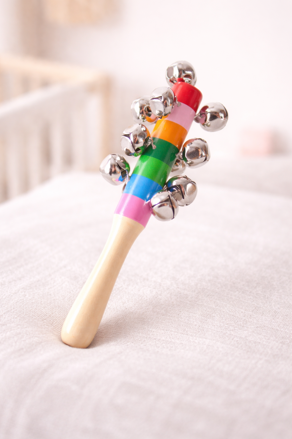 Colourful Sleigh Bell Jingle Stick