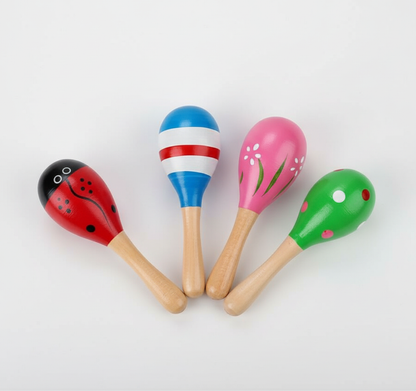 Mini Wooden Maracas – Colorful Hand Percussion for Kids