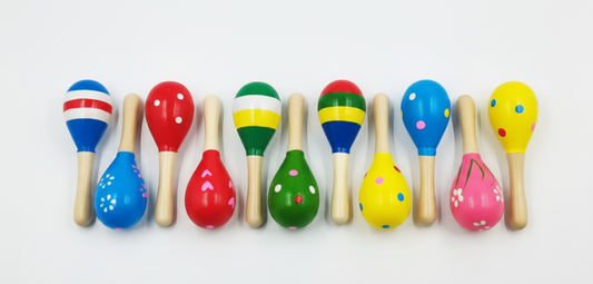 Mini Wooden Maracas – Colorful Hand Percussion for Kids